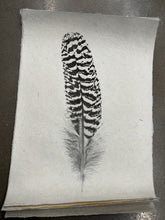 Load image into Gallery viewer, Handmade paper feather art with magnetic frame