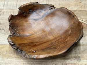 Teak wood bowl