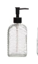 Load image into Gallery viewer, Embossed Glass Soap Dispenser with Pump