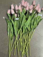 Load image into Gallery viewer, Pink Silk w/Real Touch Single Tulip Stem