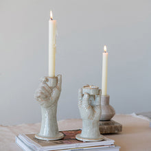 Load image into Gallery viewer, Stoneware Hand Tealight holder