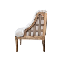Load image into Gallery viewer, Woven Cotton Upholstered Striped Chair