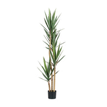 Load image into Gallery viewer, Faux Yucca Tree in Plastic Pot