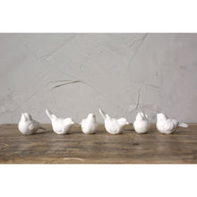 Load image into Gallery viewer, Ceramic Birds, White, Boxed Set of 6