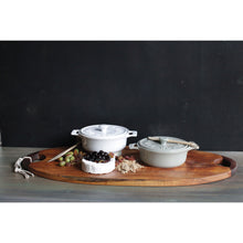 Load image into Gallery viewer, Stoneware Brie Baker w/ Lid &amp; Wood Spreader