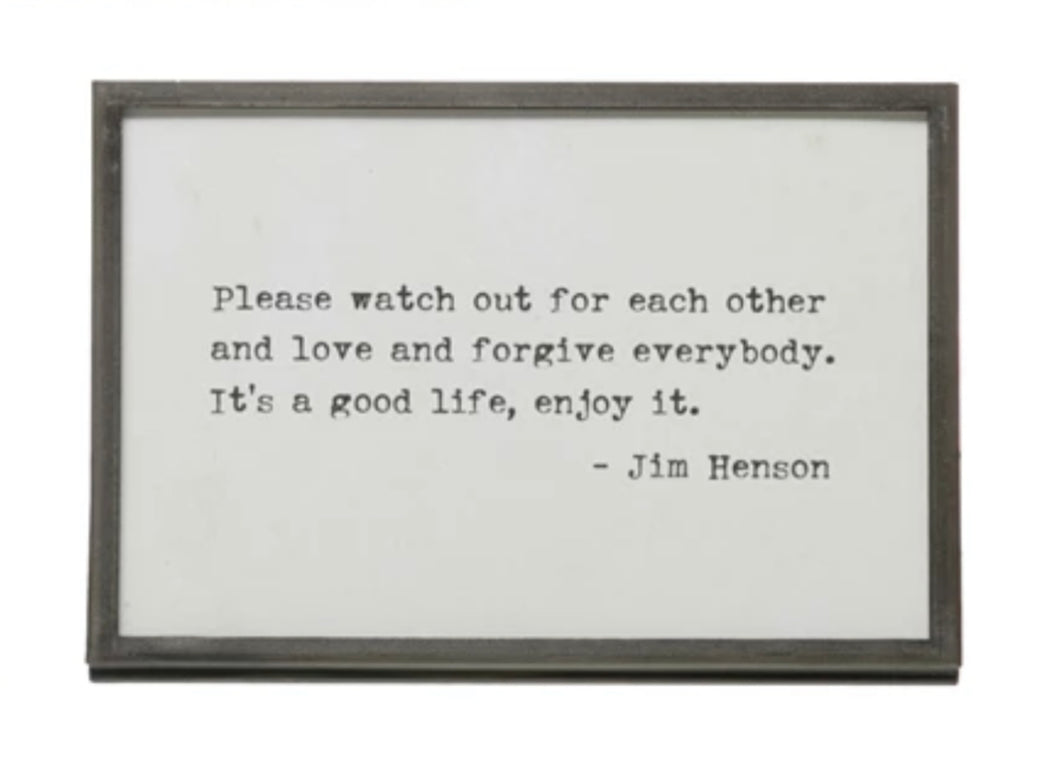 Framed quote-Jim Henson