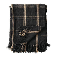 Load image into Gallery viewer, Woven Cotton Blend Throw with Fringe