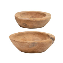 Load image into Gallery viewer, Teakwood Bowls, Set of 2