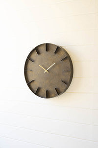 black finish wall clock