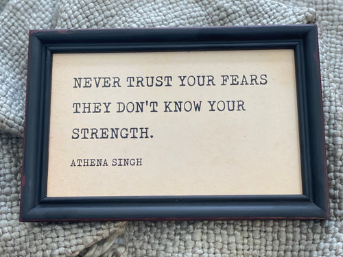 Athena Singh framed quote