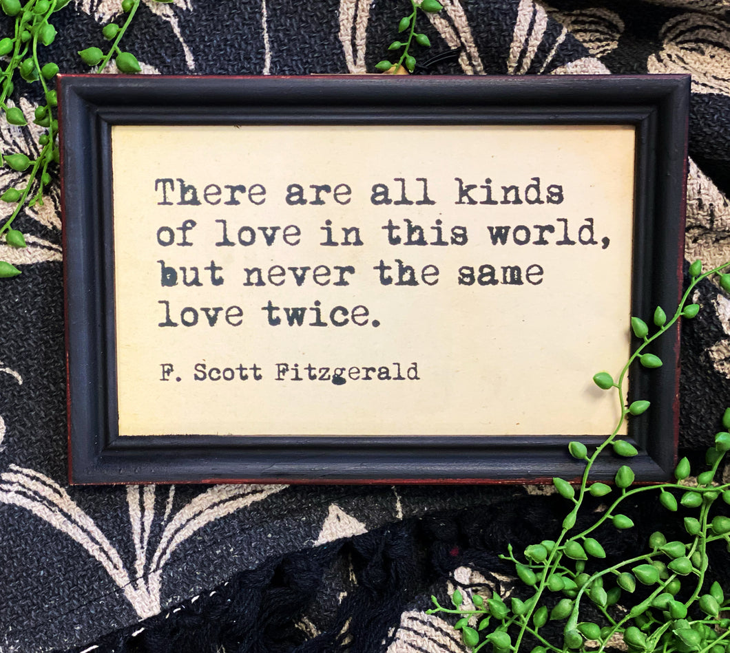 F. Scott Fitzgerald framed quote