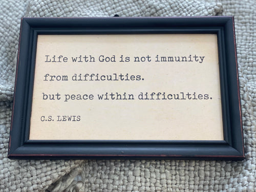 C.S. Lewis framed quote