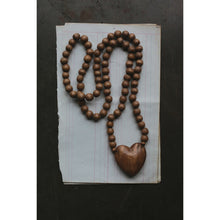 Load image into Gallery viewer, Hand-Carved Rosary with Heart